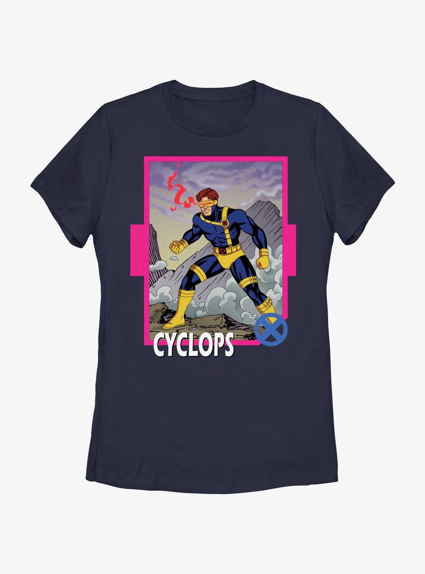 Marvel X-Men '97 Cyclops Card Womens T-Shirt, NAVY, hi-res