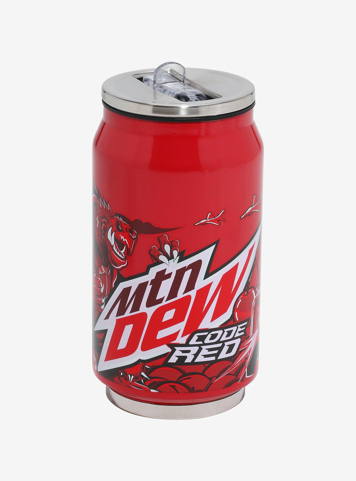 Mountain Dew Code Red Soda Can Water Bottle, , hi-res