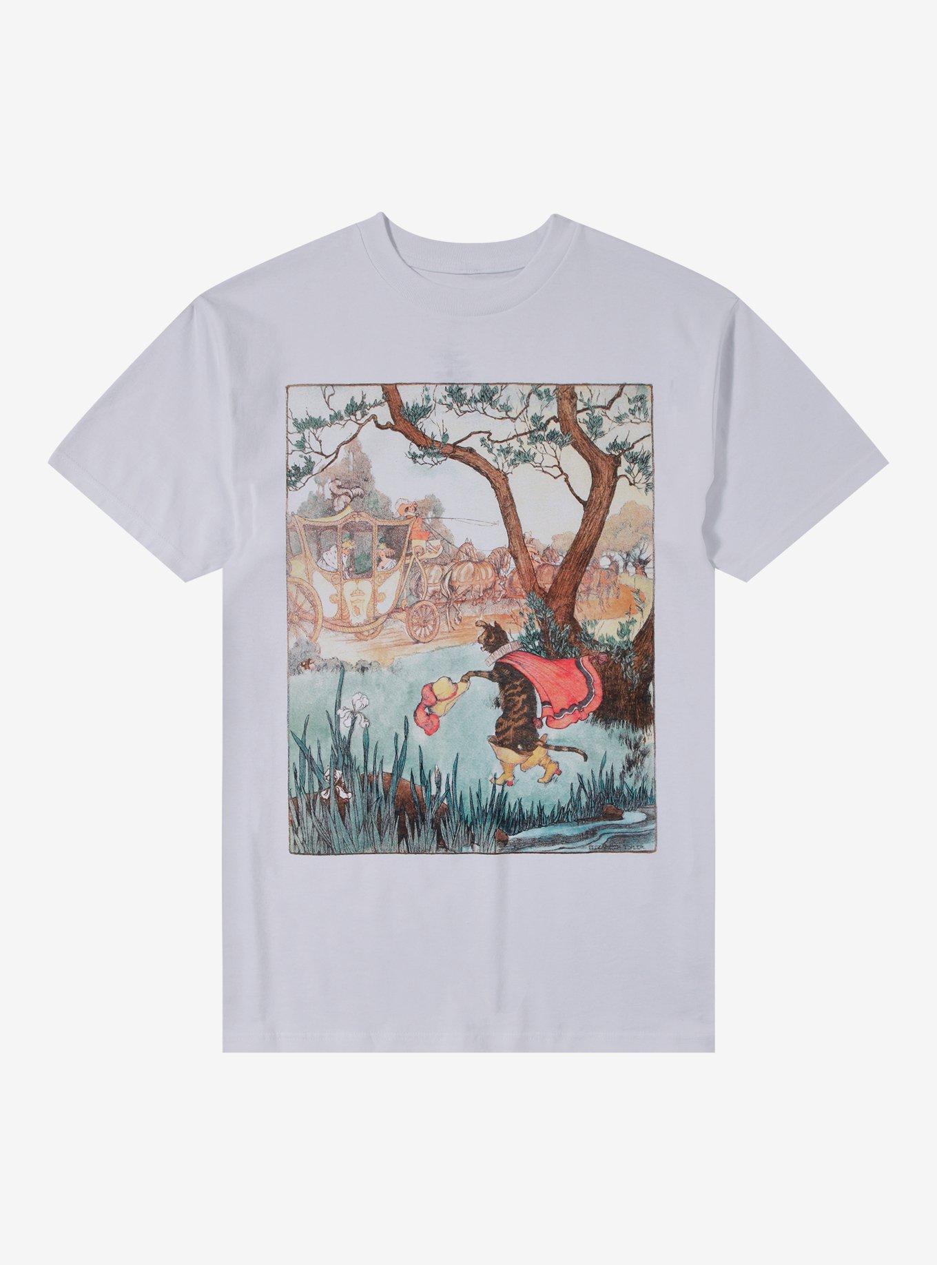 Puss In Boots Fairy Tale River Scene T-Shirt, MULTI, hi-res