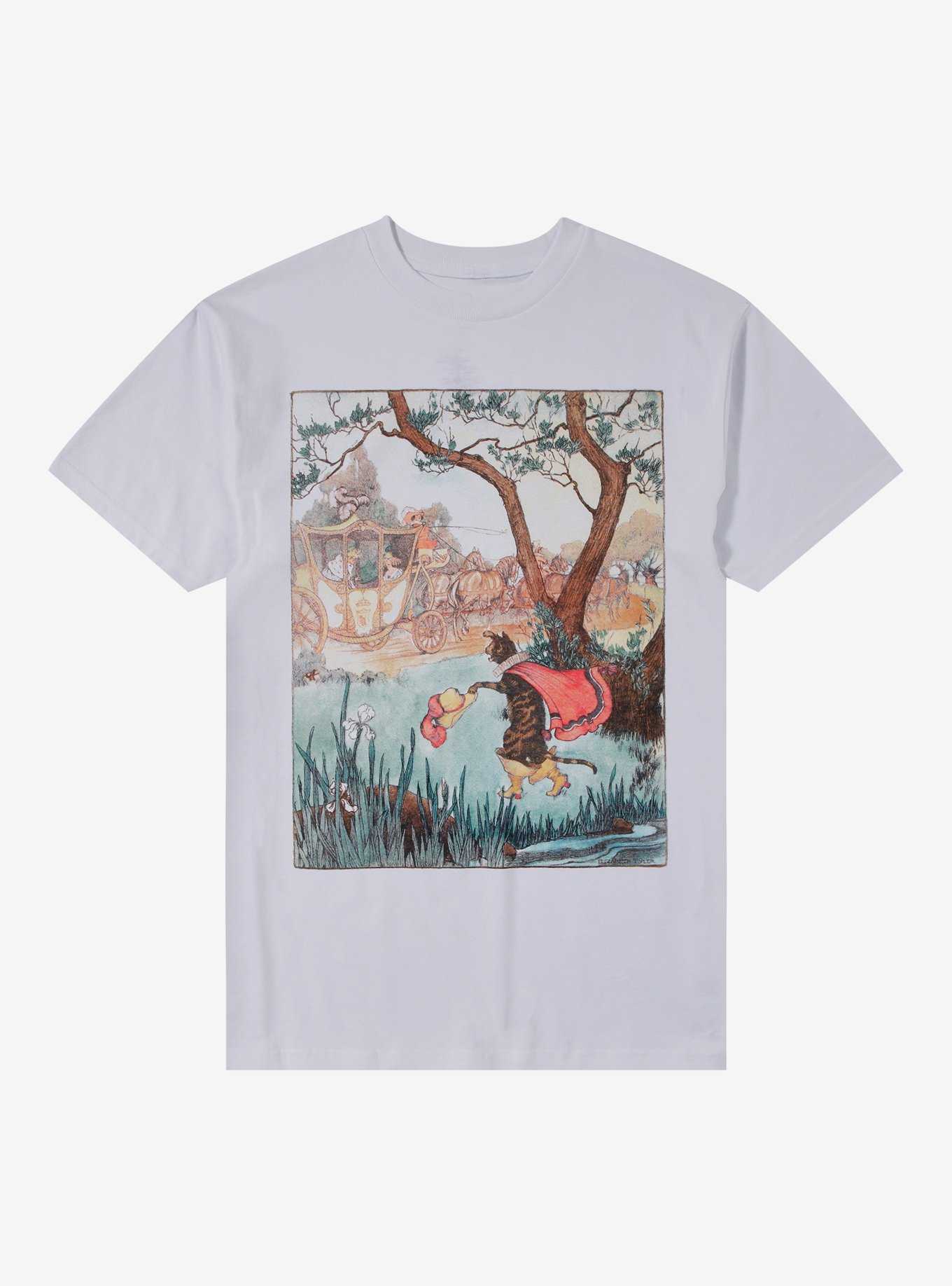 Puss In Boots Fairy Tale River Scene T-Shirt, , hi-res
