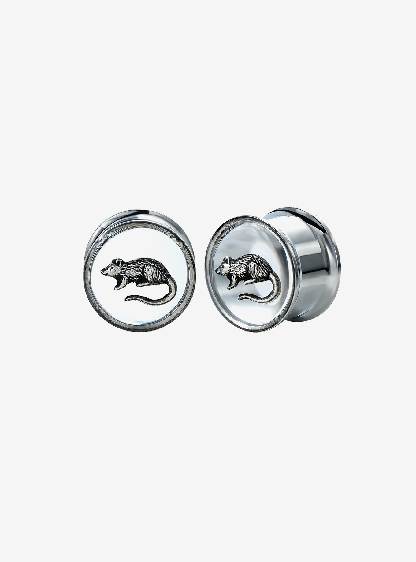 Steel Silver Rat Plug 2 Pack, MULTI, hi-res