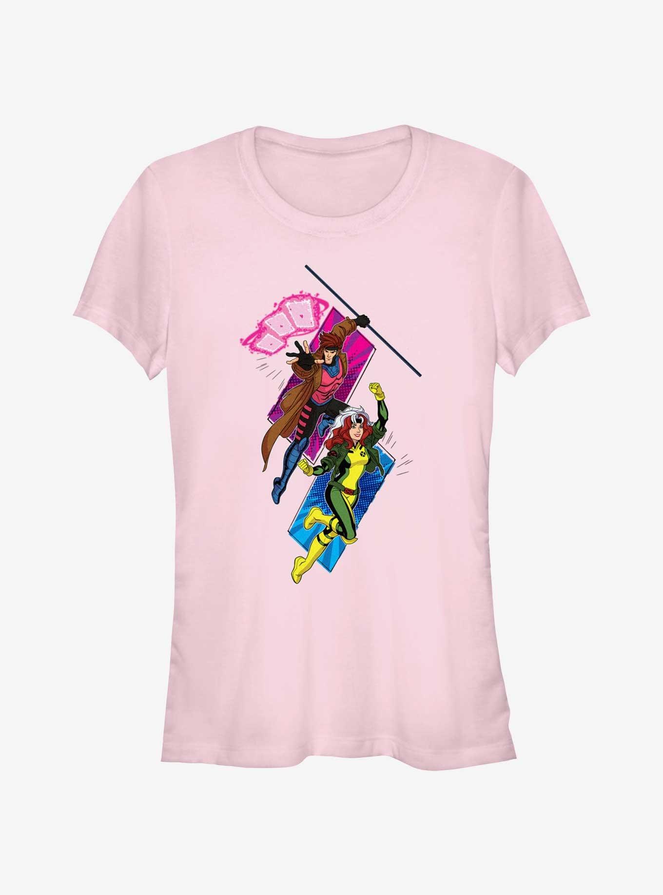 Marvel X-Men '97 Gambit And Rogue Attack Girls T-Shirt, , hi-res