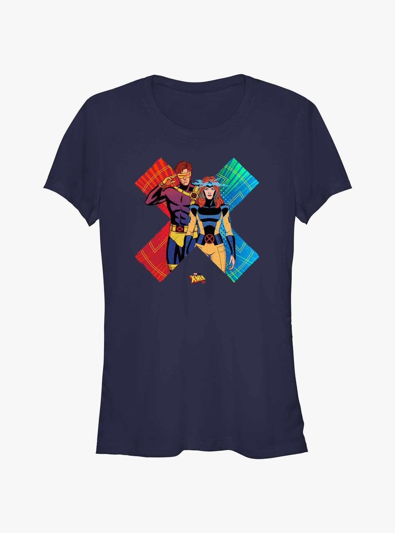 Marvel X-Men '97 Cyclops And Jean Grey Girls T-Shirt, NAVY, hi-res