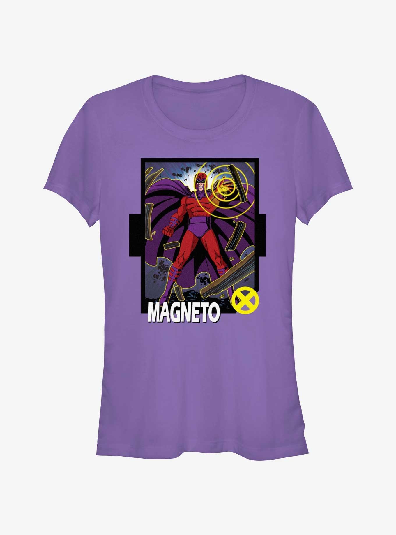 Marvel X-Men '97 Magneto Card Girls T-Shirt, PURPLE, hi-res
