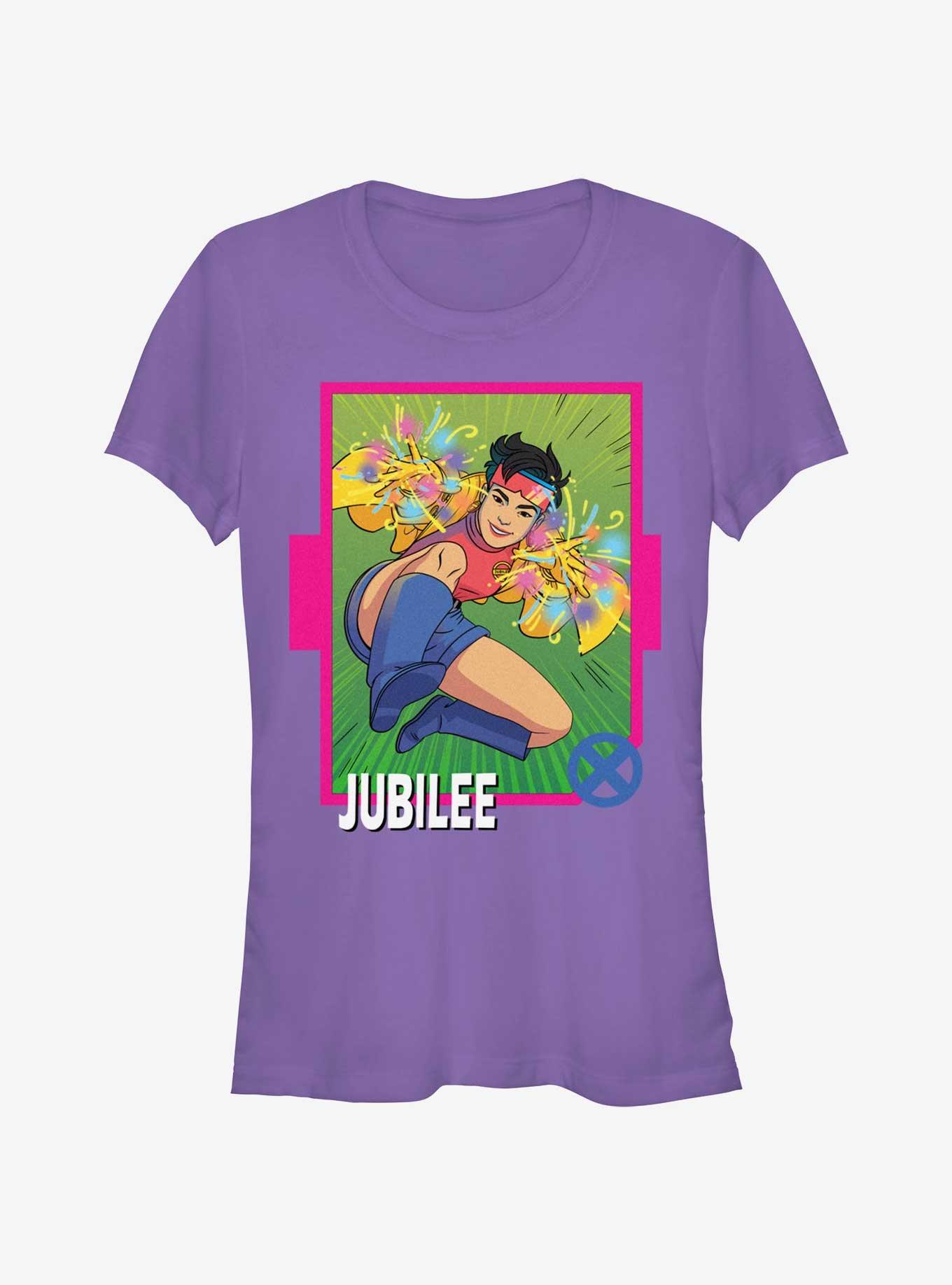 Marvel X-Men '97 Jubilee Card Girls T-Shirt, PURPLE, hi-res