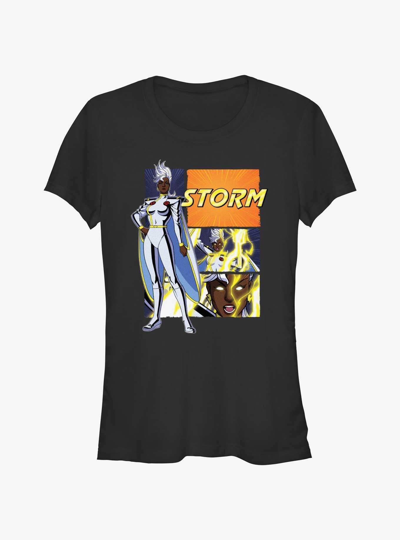 Marvel X-Men '97 Storm Poses Girls T-Shirt, BLACK, hi-res