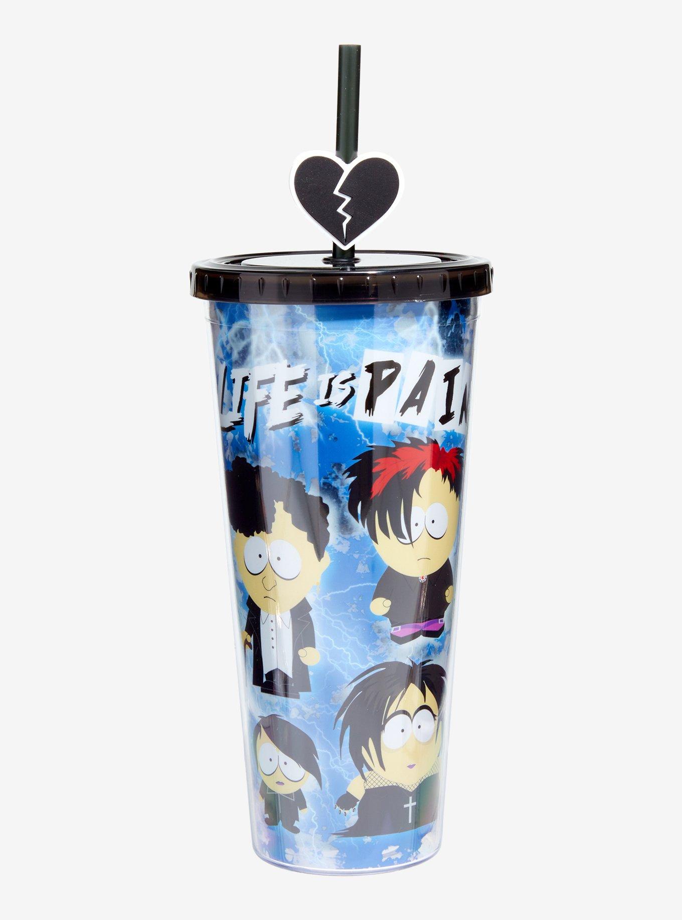 South Park Goth Kids Life Is Pain Acrylic Travel Cup, , hi-res