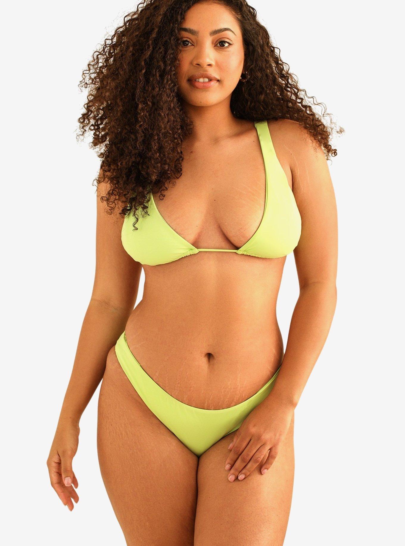 Dippin' Daisy's Descanso Tie Triangle Swim Top Green Tea, , hi-res