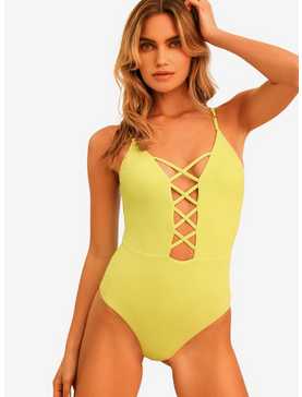 Dippin' Daisy's Bliss Moderate Coverage Swim One Piece Green Tea, , hi-res