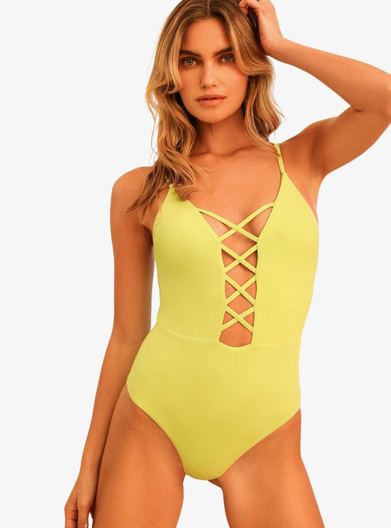Dippin' Daisy's Bliss Moderate Coverage Swim One Piece Green Tea, , hi-res