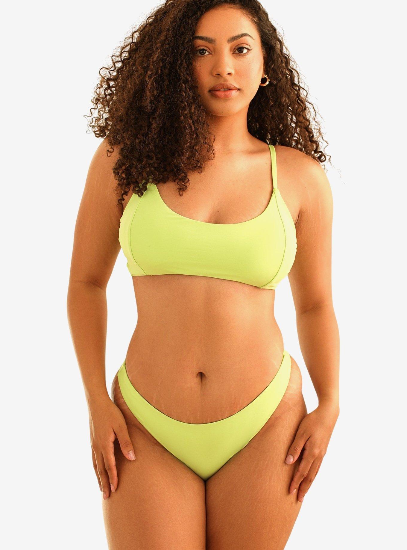 Dippin' Daisy's Seaport High Cut Thong Swim Bottom Green Tea, GREEN, hi-res