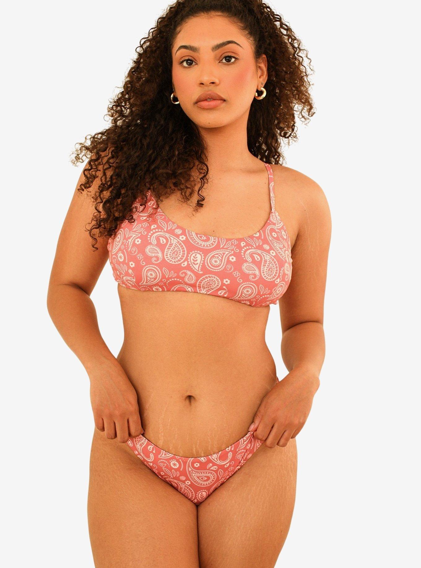 Dippin' Daisy's Redondo Adjustable Strap Swim Top Pink Paisley, PAISLEY, hi-res