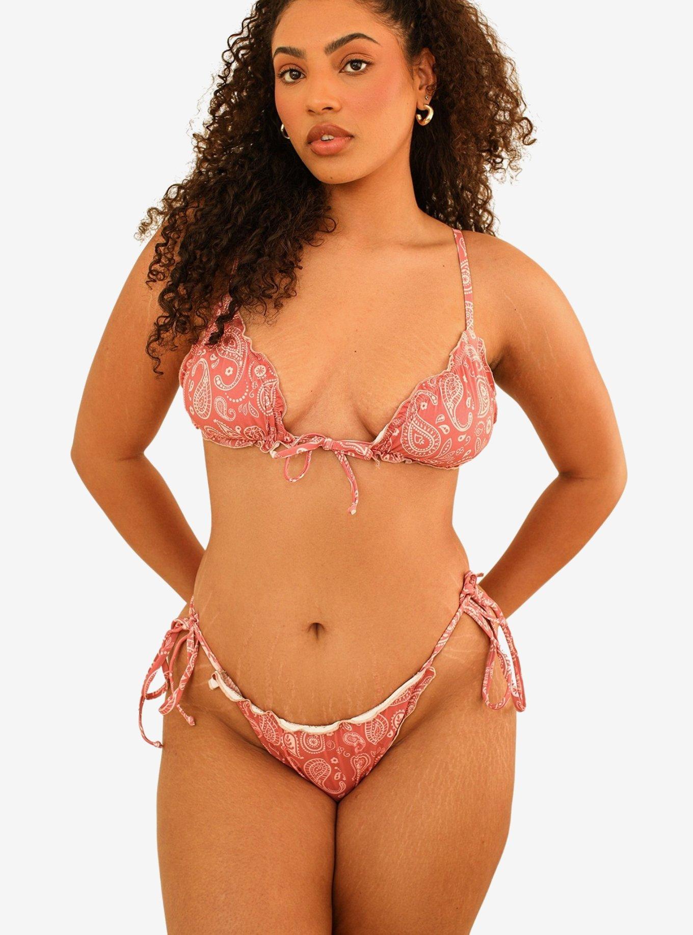 Dippin' Daisy's Love Affair Cheeky Swim Bottom Pink Paisley