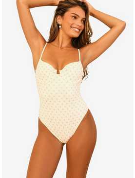 Dippin' Daisy's Saltwater Thigh High Cut Swim One Piece Dotted Pink, , hi-res