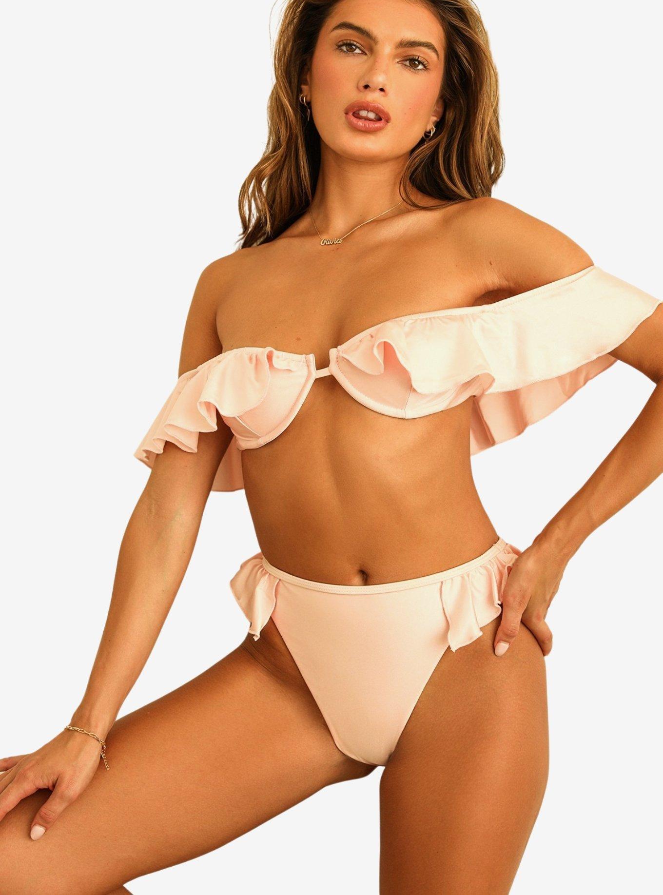 Dippin' Daisy's Kate Off Shoulder Underwire Swim Top Ballet Slipper, , hi-res