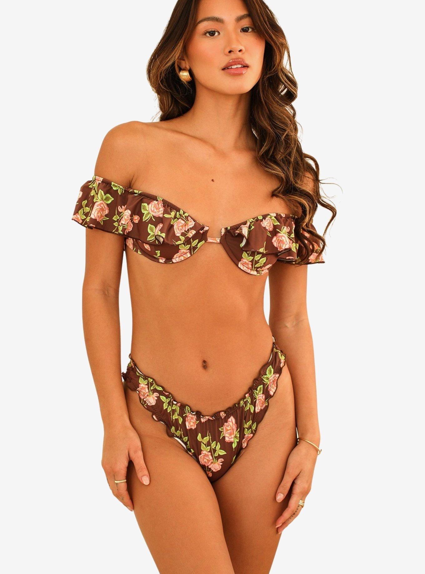 Dippin' Daisy's Kate Off Shoulder Underwire Swim Top Rosebud, MULTI, hi-res