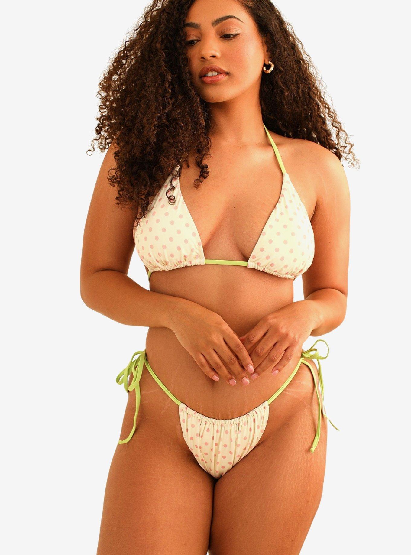 Dippin' Daisy's Paris Cheeky Swim Bottom Dotted Pink, , hi-res