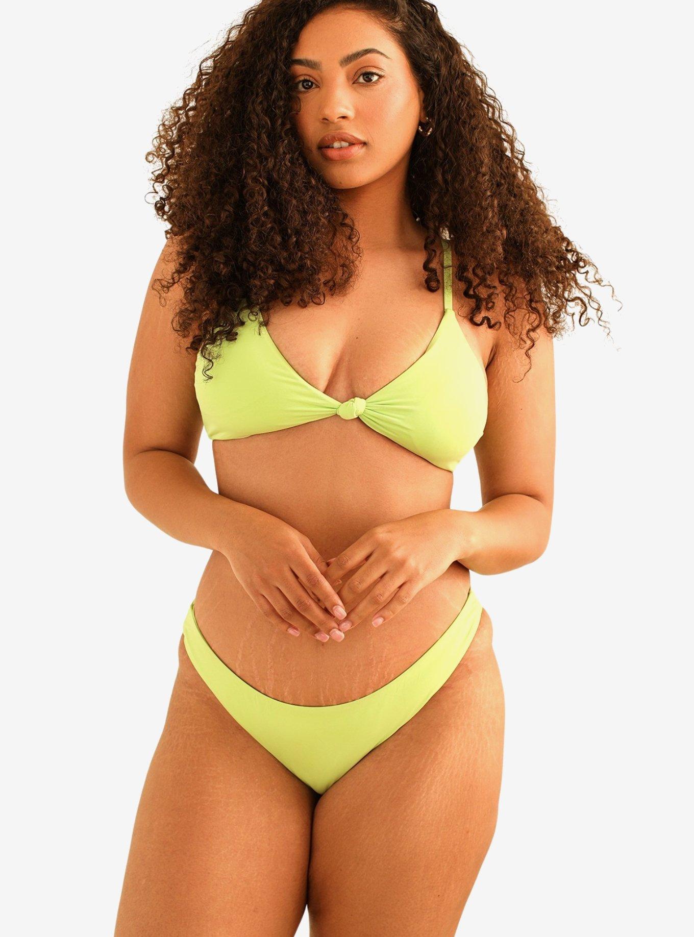 Dippin' Daisy's Palma Scrunch Back Cheeky Swim Bottom Green Tea, GREEN, hi-res