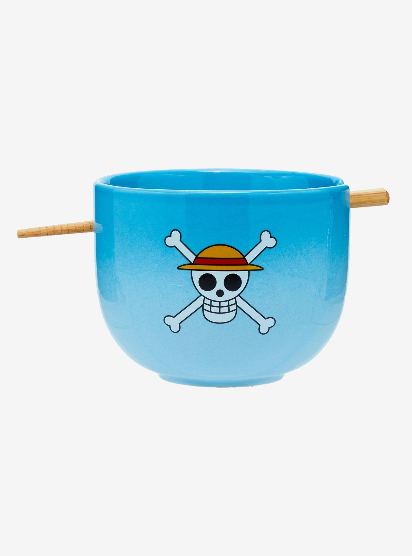 One Piece Blue Ramen Bowl With Chopsticks, , hi-res