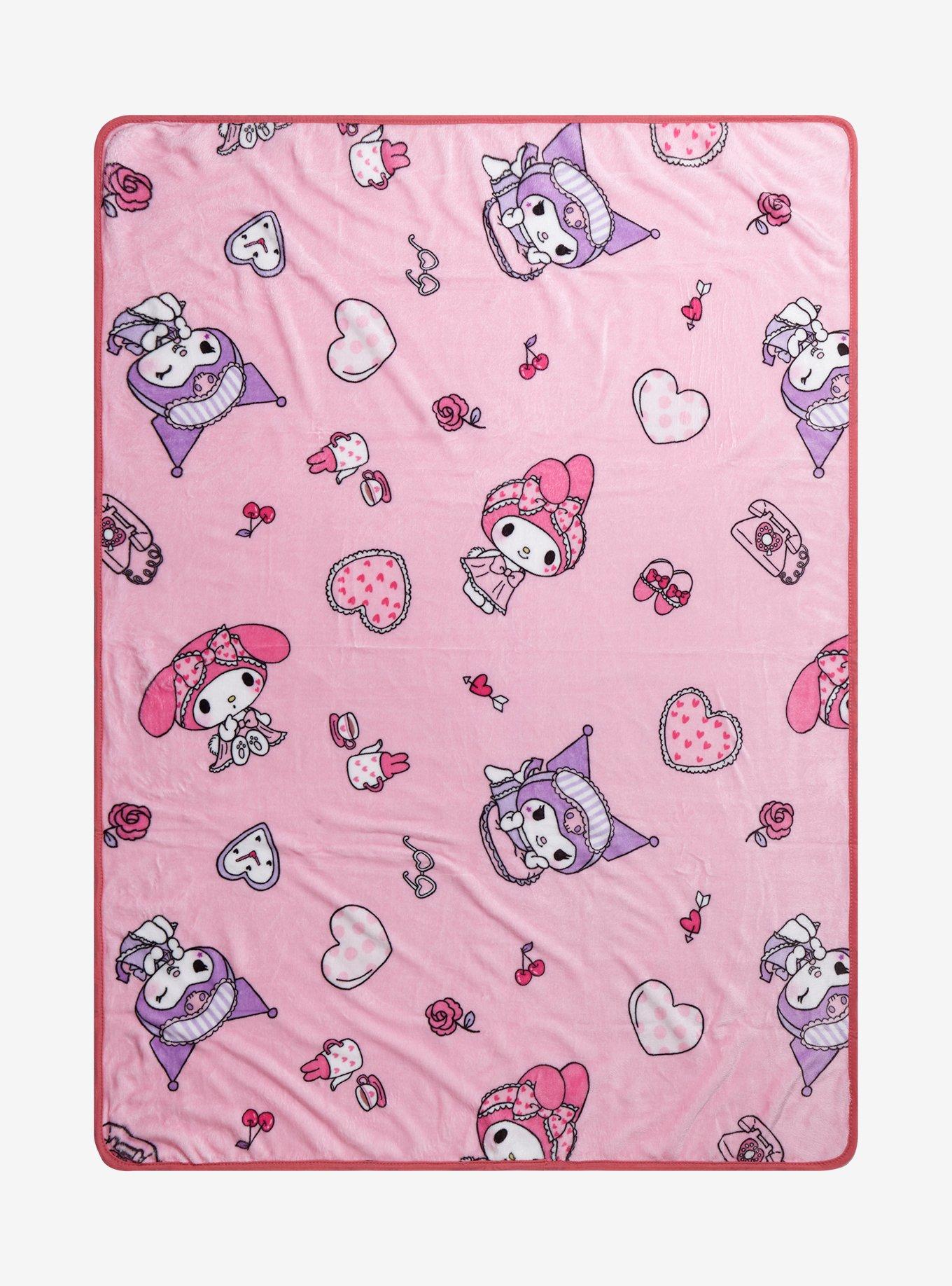 My Melody & Kuromi Sleepover Throw Blanket, , hi-res