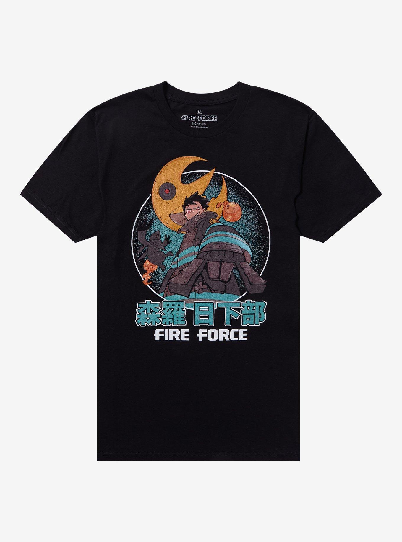 Fire Force Shinra Moon T-Shirt, BLACK, hi-res