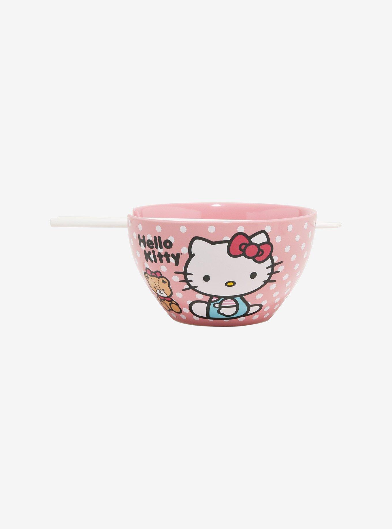 Hello Kitty Milk & Cookies Ramen Bowl With Chopsticks, , hi-res