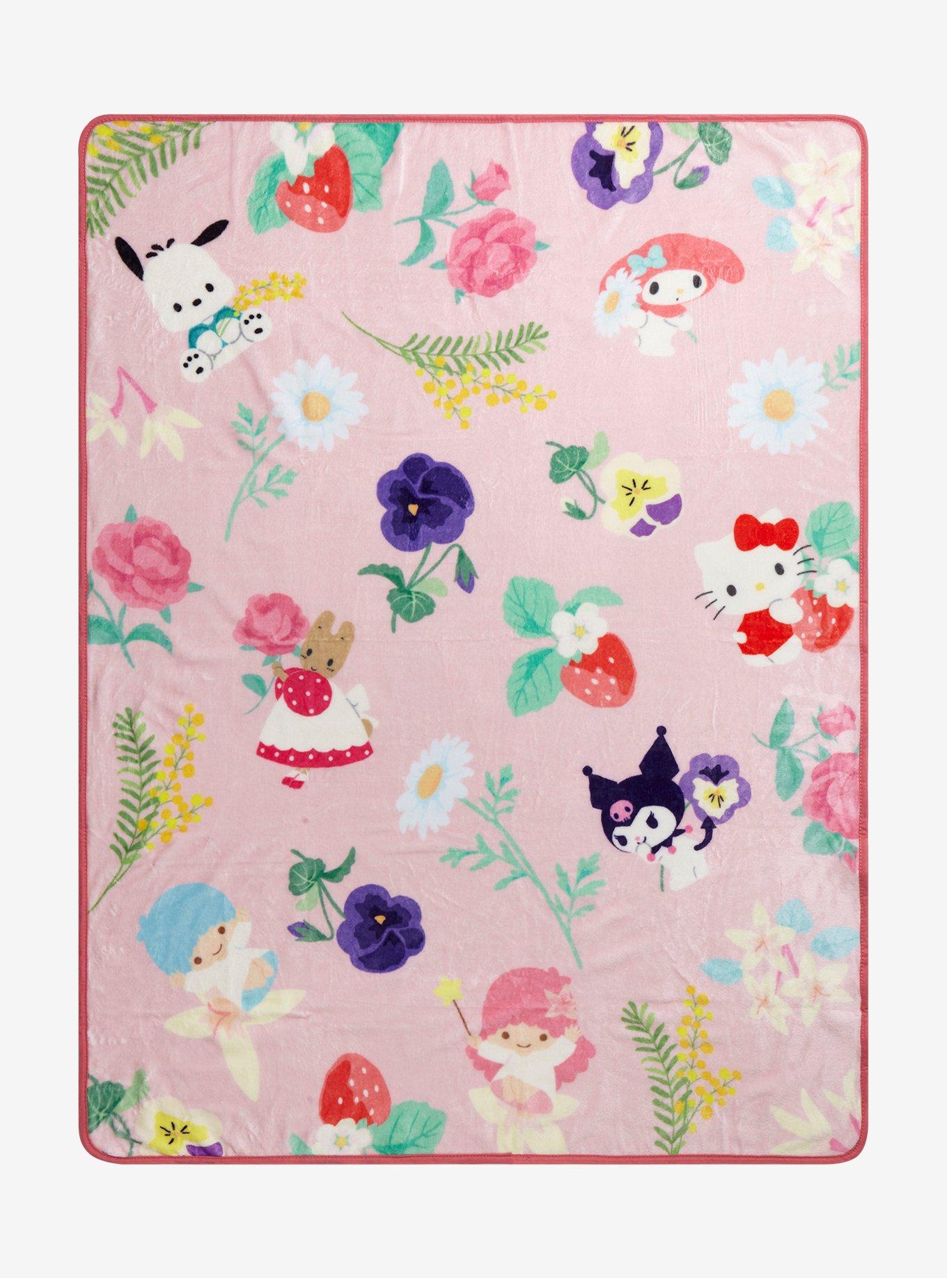 Hello Kitty And Friends Floral Throw Blanket, , hi-res