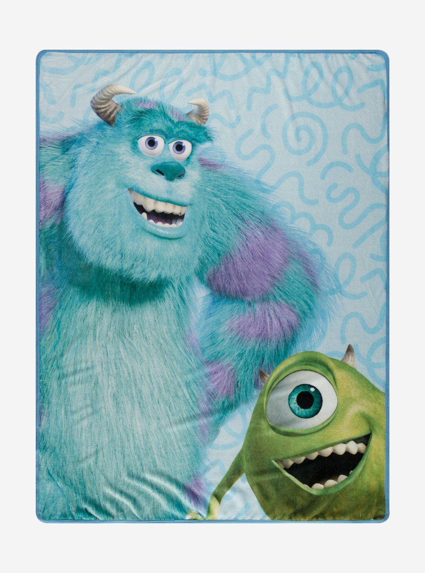 Disney Pixar Monsters Inc. Sulley Mike Throw Blanket Hot Topic