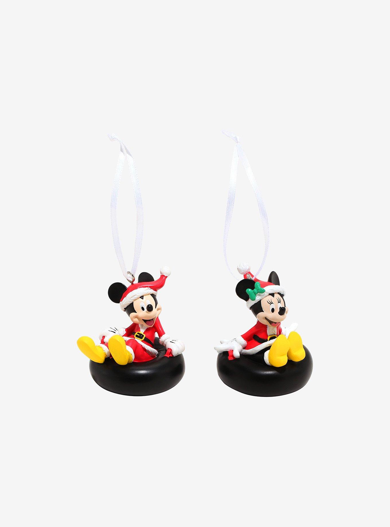 Hallmark Ornaments Disney Mickey & Minnie Tubing Holiday Ornament Set 
