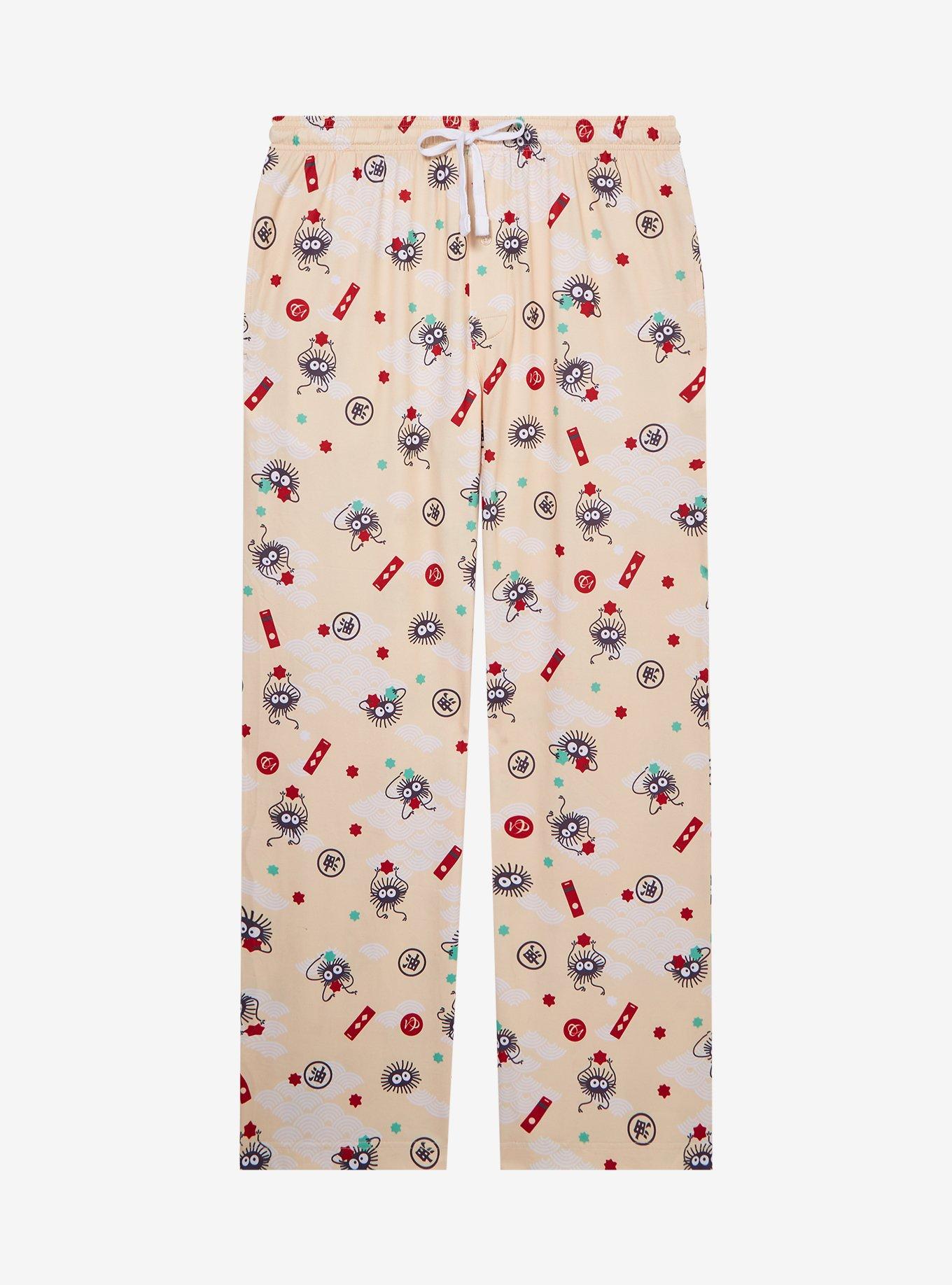 Studio Ghibli Spirited Away Soot Sprites Allover Print Sleep Pants — BoxLunch Exclusive, BEIGE, hi-res