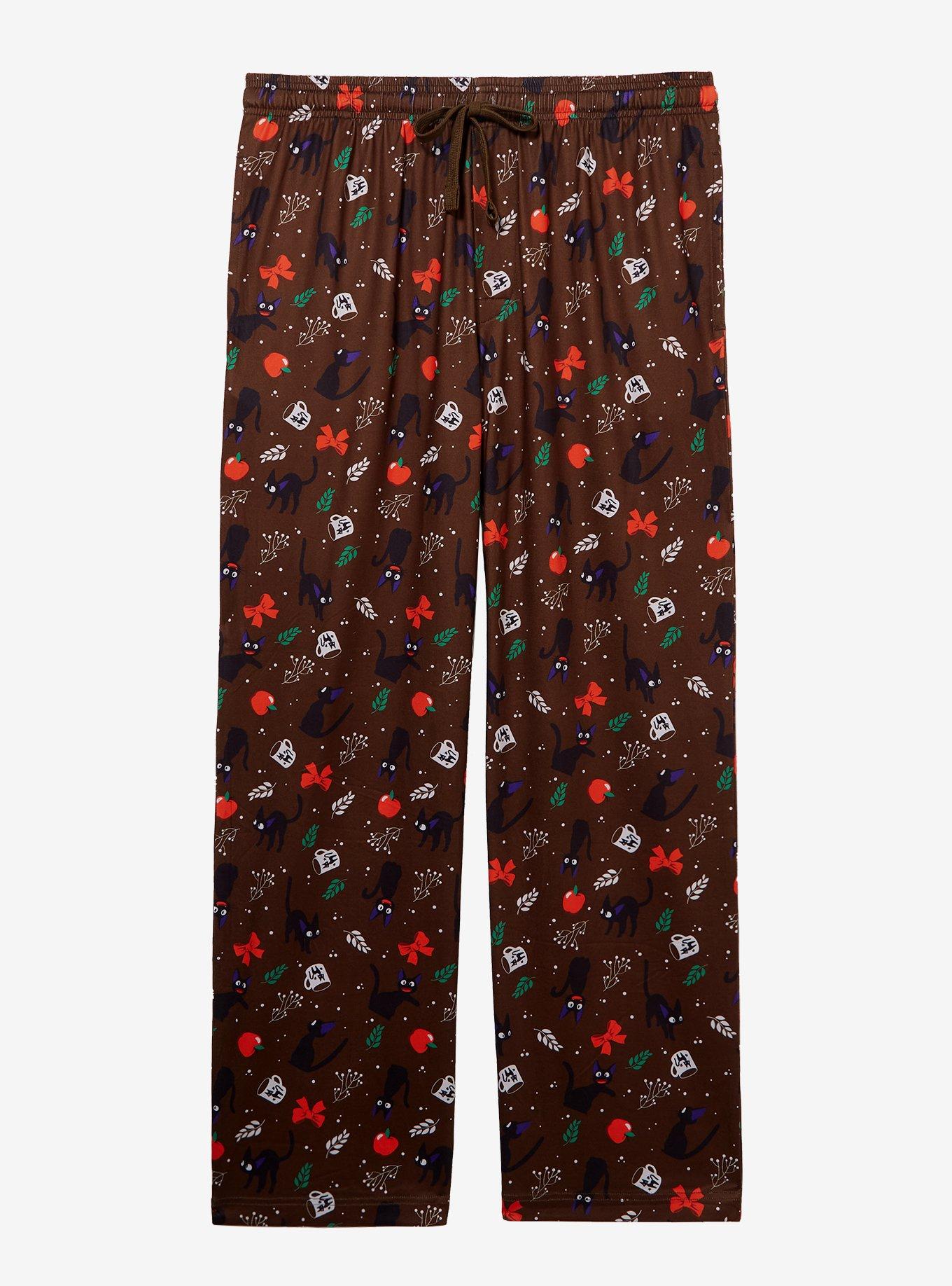 Studio Ghibli Kiki's Delivery Service Jiji Allover Print Sleep Pants — BoxLunch Exclusive, , hi-res