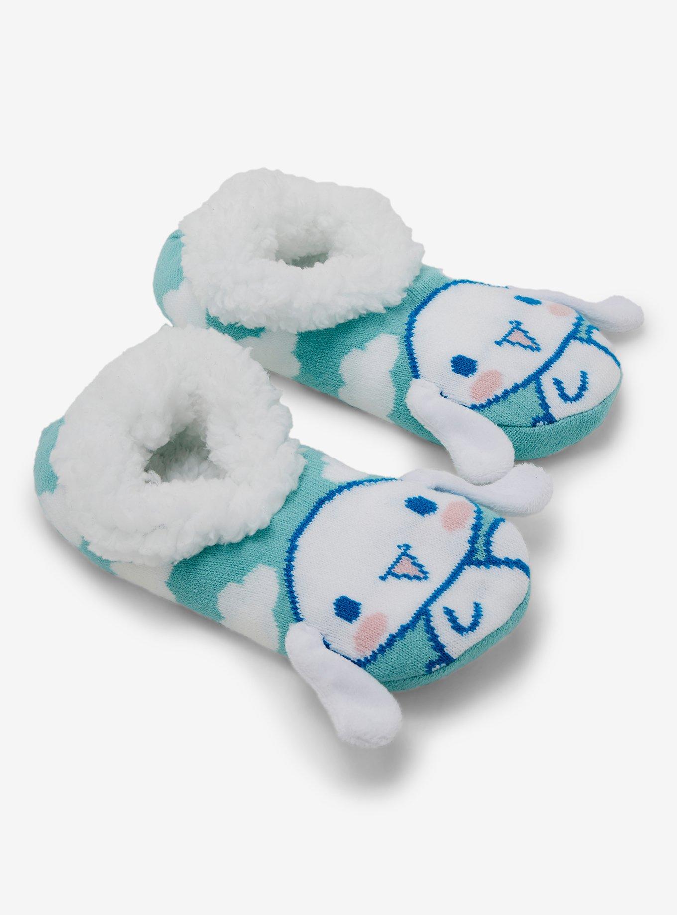 Sanrio Cinnamoroll Clouds Allover Print Slipper Socks - BoxLunch Exclusive, , hi-res