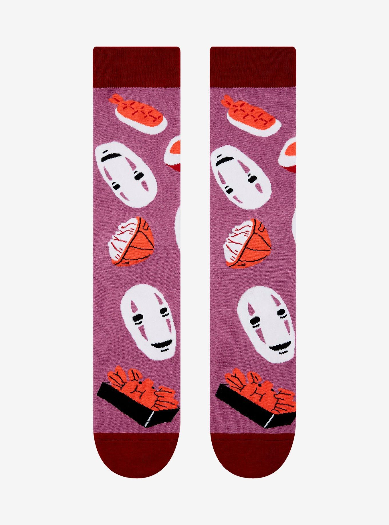 Studio Ghibli Spirited Away No-Face Food Allover Print Crew Socks - BoxLunch Exclusive, , hi-res