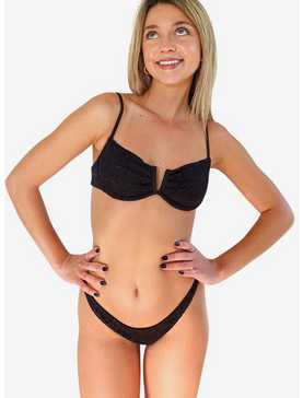 Dippin' Daisy's Nocturnal Cheeky Swim Bottom Bella Lace Noir, , hi-res