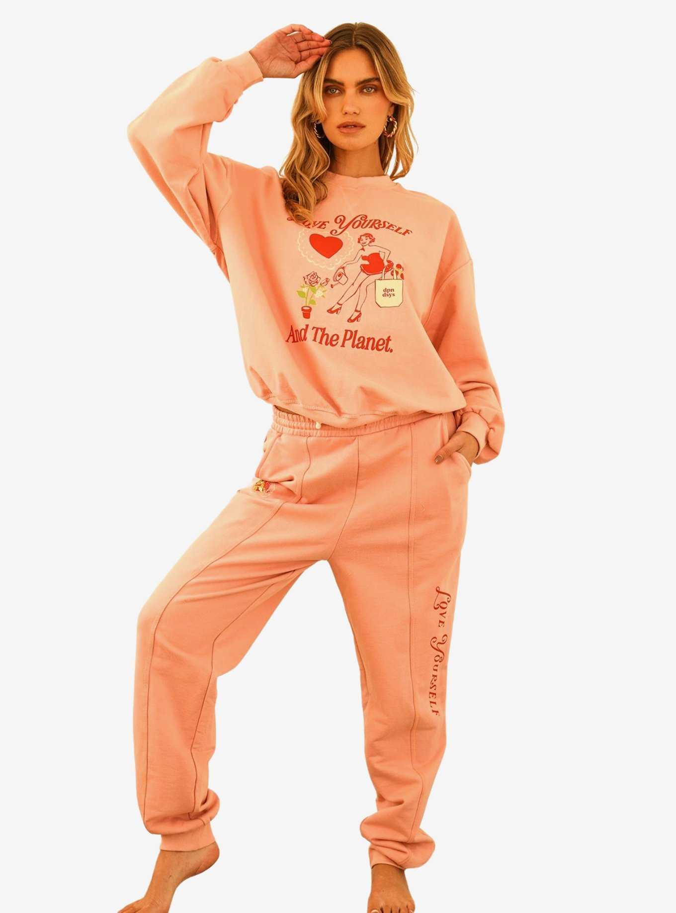 Dippin' Daisy's Love Yourself Drawstring Sweatpants Pink Sands, , hi-res