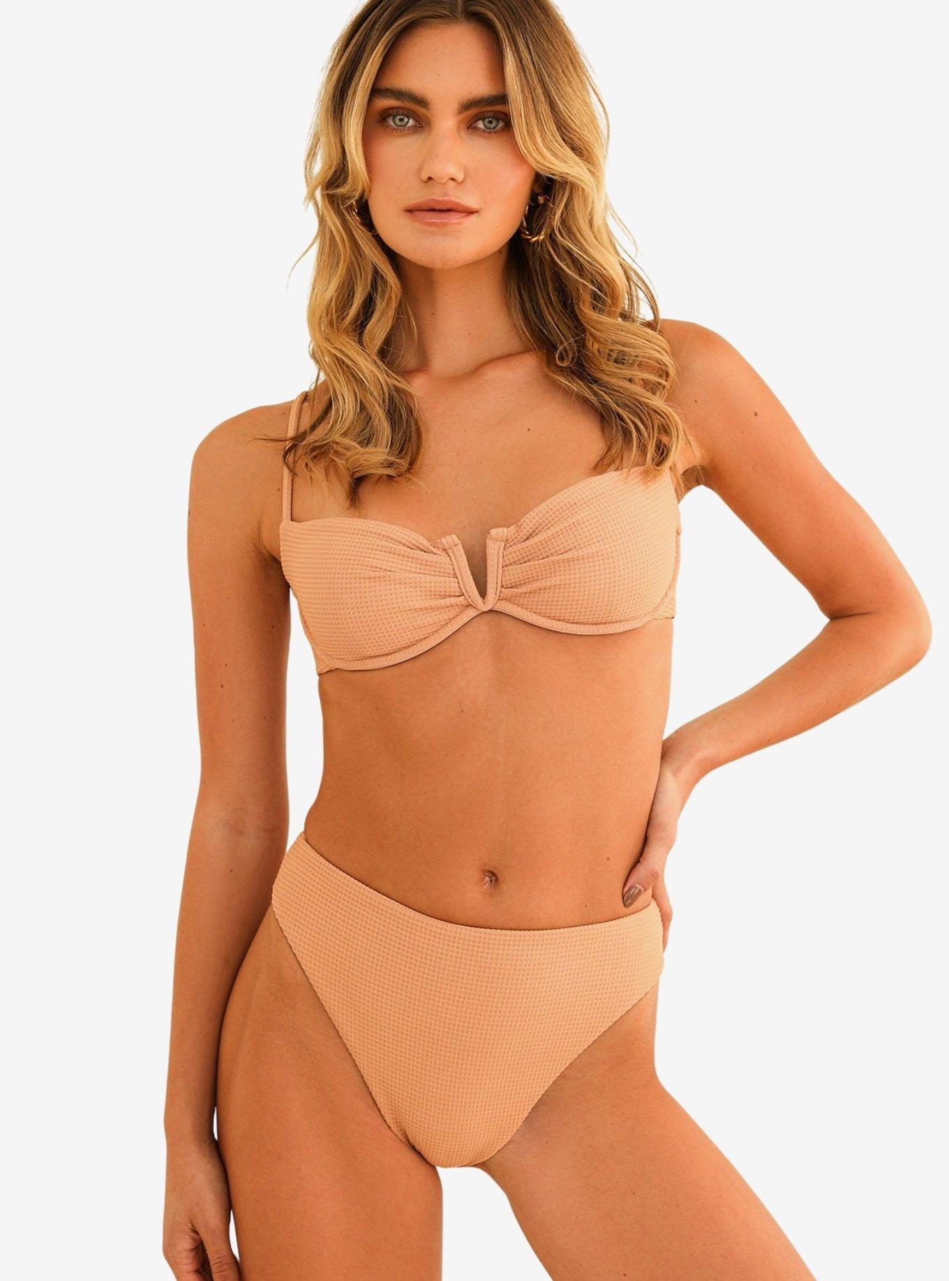 Dippin' Daisy's Seashore High Waisted Swim Bottom Canyons, BEIGE, hi-res