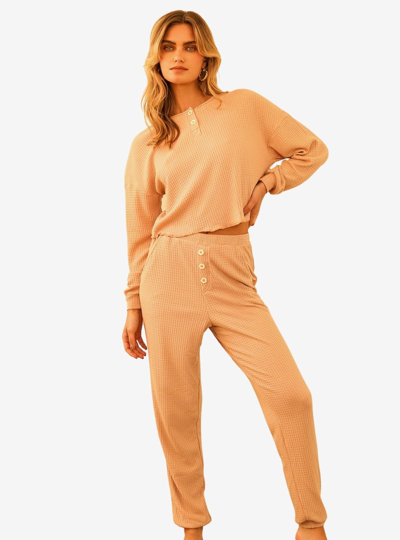 Dippin' Daisy's Scout Long Sleeve Oversized Crop Sweater Nude, BEIGE, hi-res