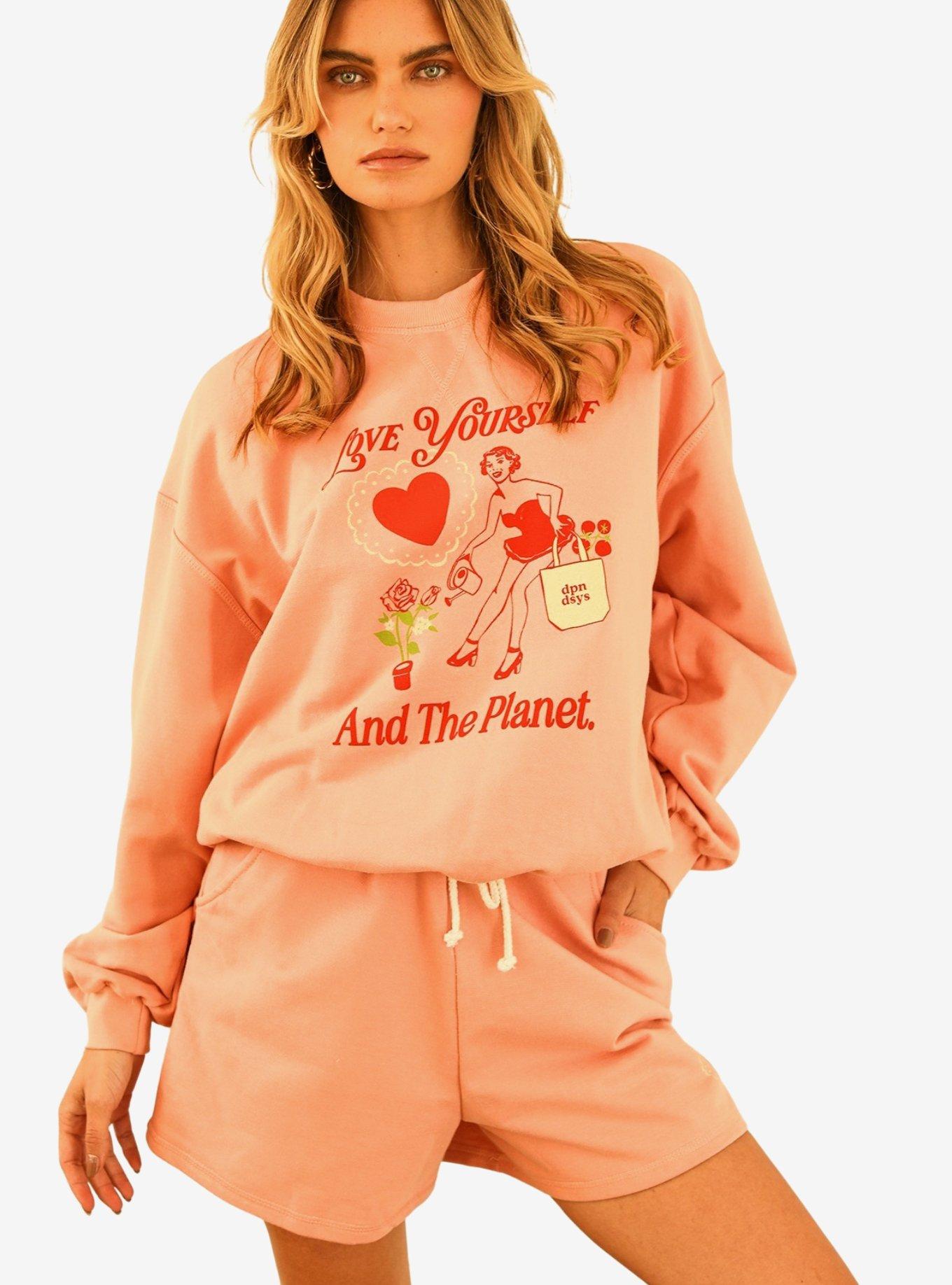 Dippin' Daisy's Love Yourself Crewneck Sweatshirt Pink Sands, , hi-res