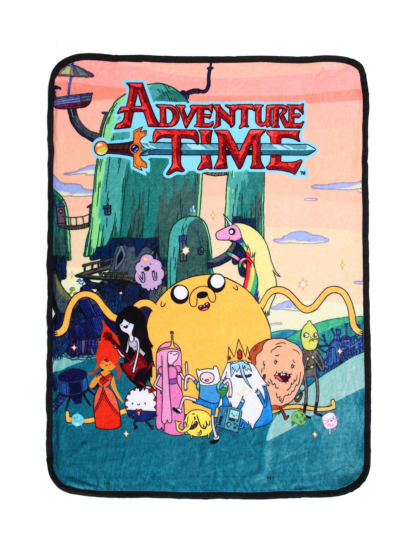 Adventure Time Group Throw Blanket, , hi-res