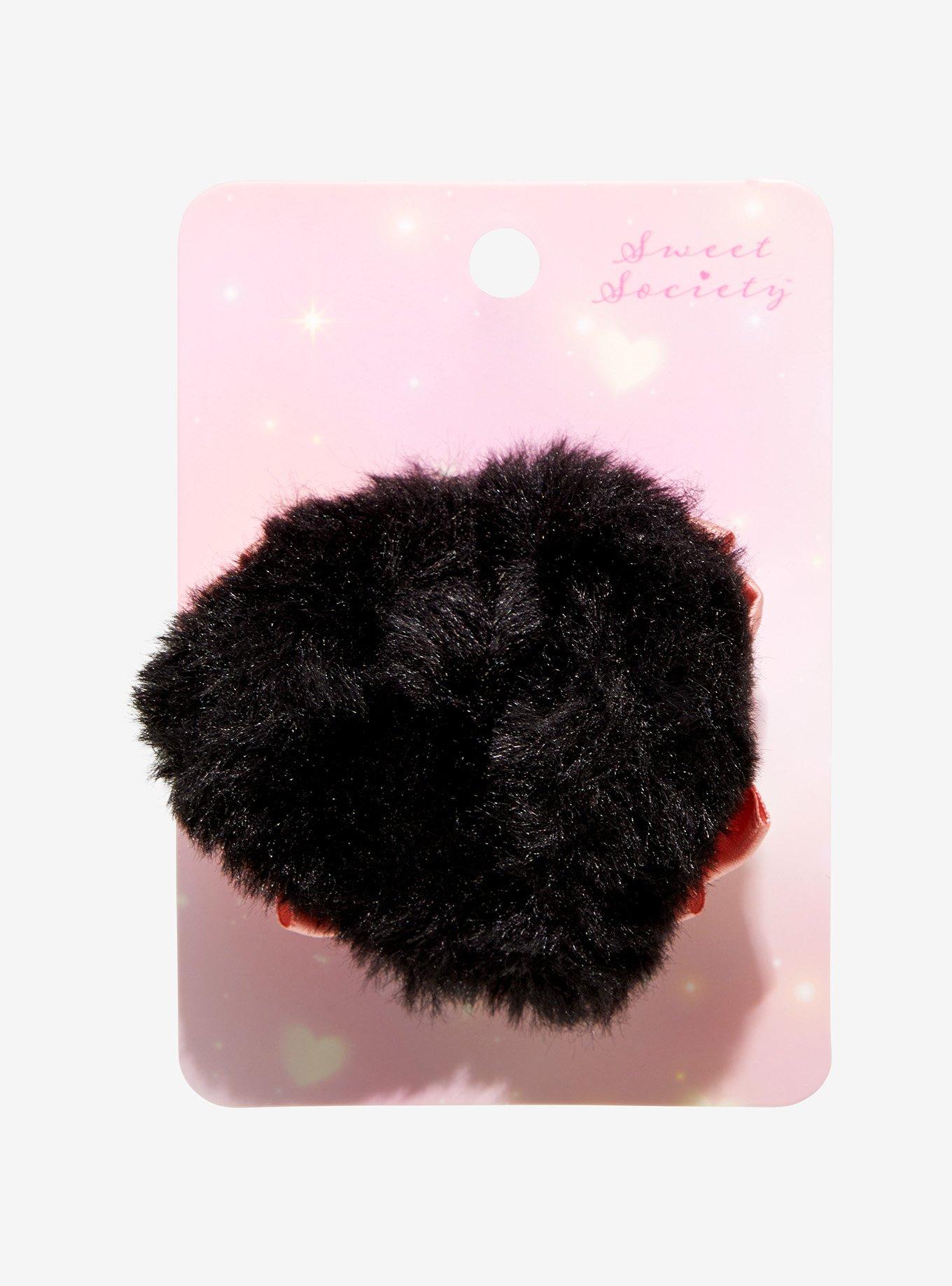 Sweet Society Pink Bow Fuzzy Cat Ear Hair Clip Set