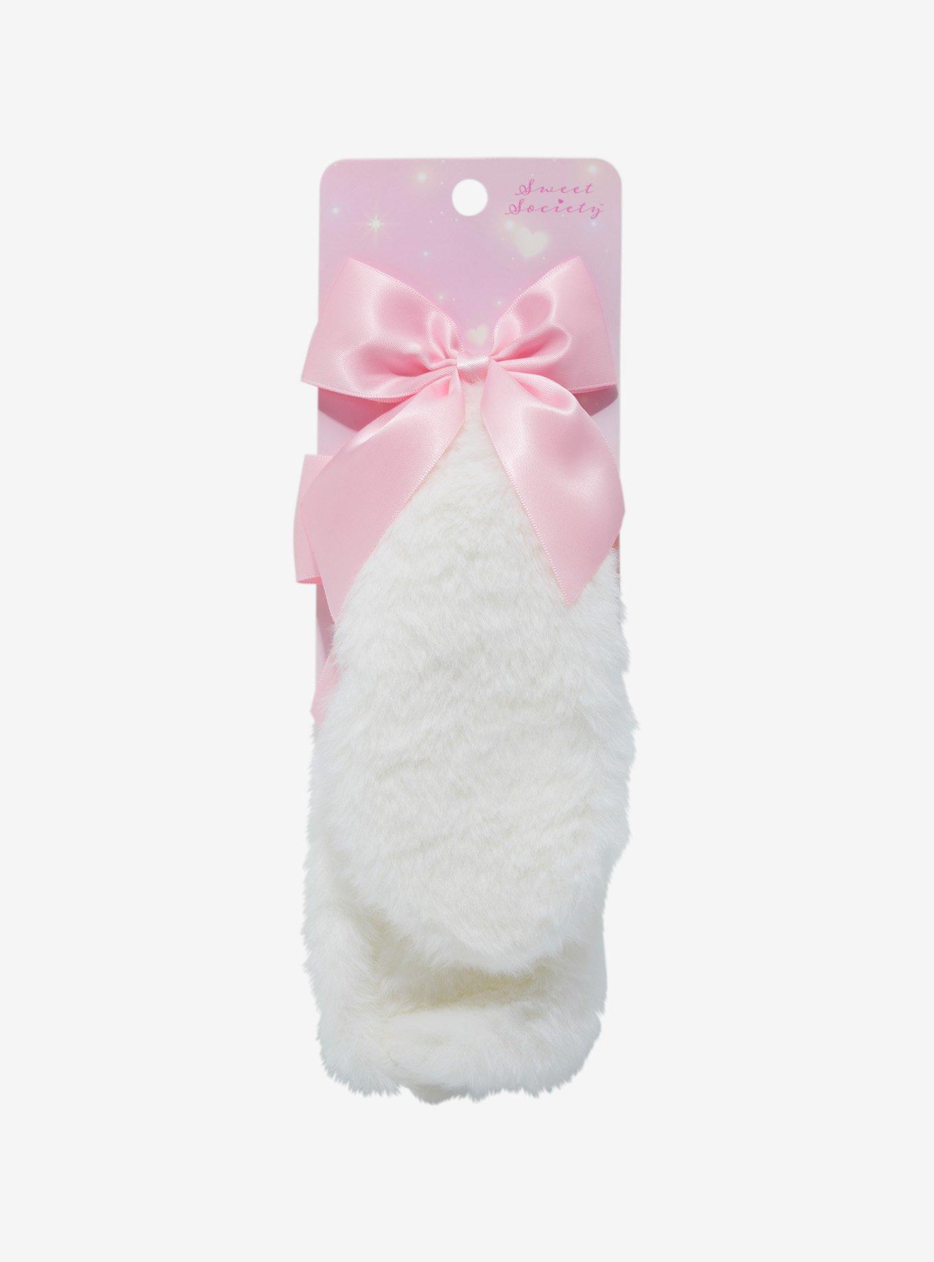 Sweet Society Pink Bow Bunny Ear Hair Clips, , hi-res