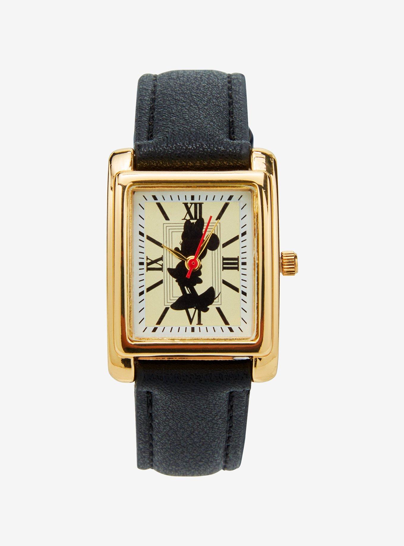 Disney Minnie Mouse Vintage Gold Watch — BoxLunch Exclusive, , hi-res