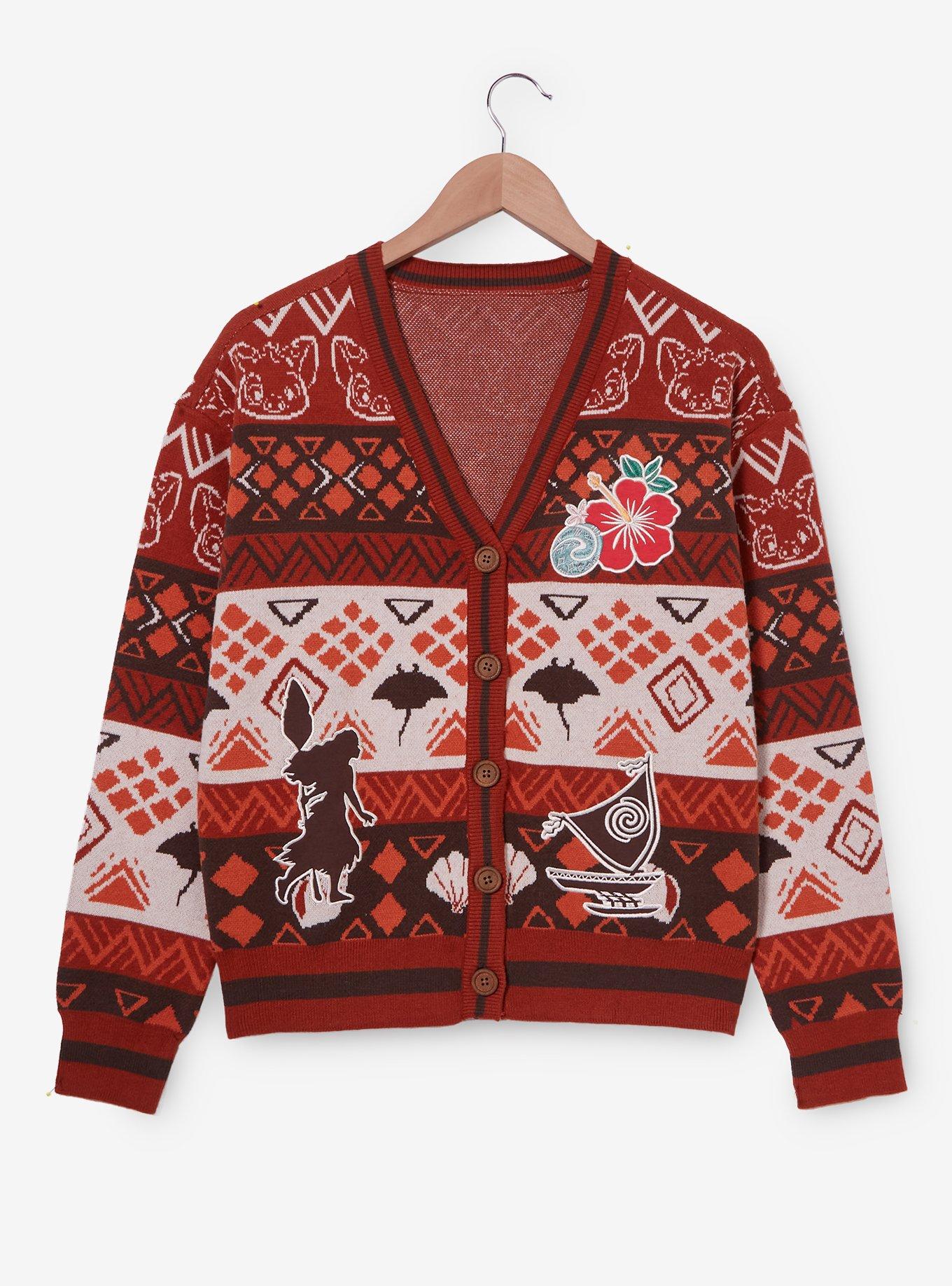 Disney Moana Icons Patterned Women's Cardigan — BoxLunch Exclusive, , hi-res