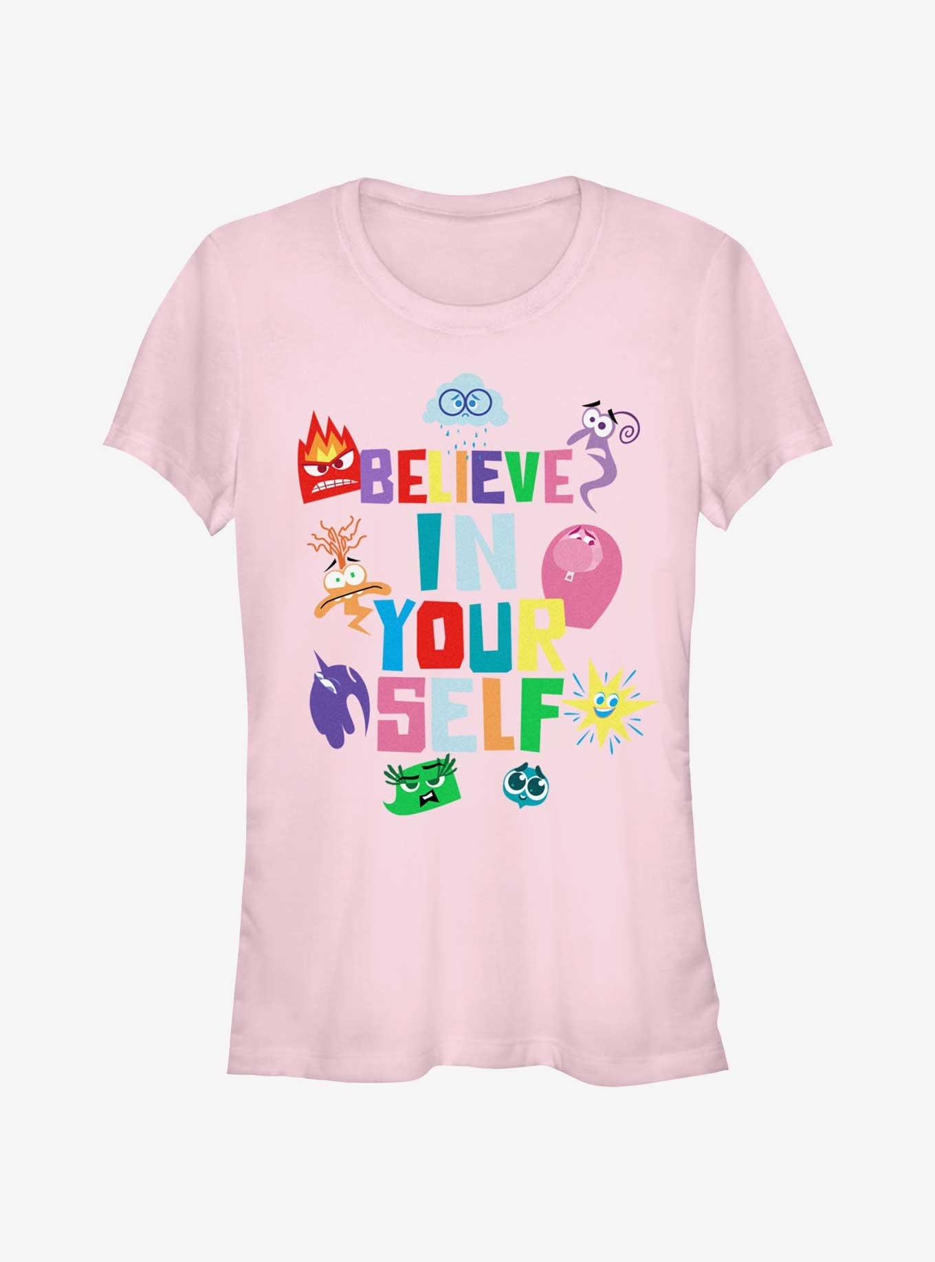 Disney Pixar Inside Out 2 Believe In Your Self Girls T-Shirt, LIGHT PINK, hi-res