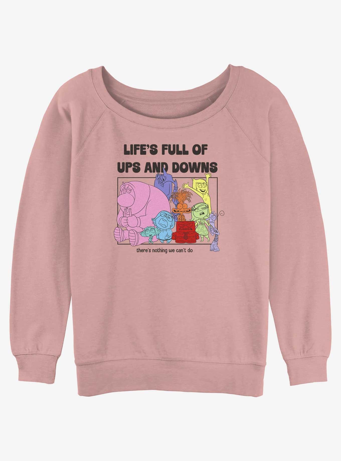 Disney Pixar Inside Out 2 Life's Full Of Ups And Downs Girls Slouchy Sweatshirt, , hi-res