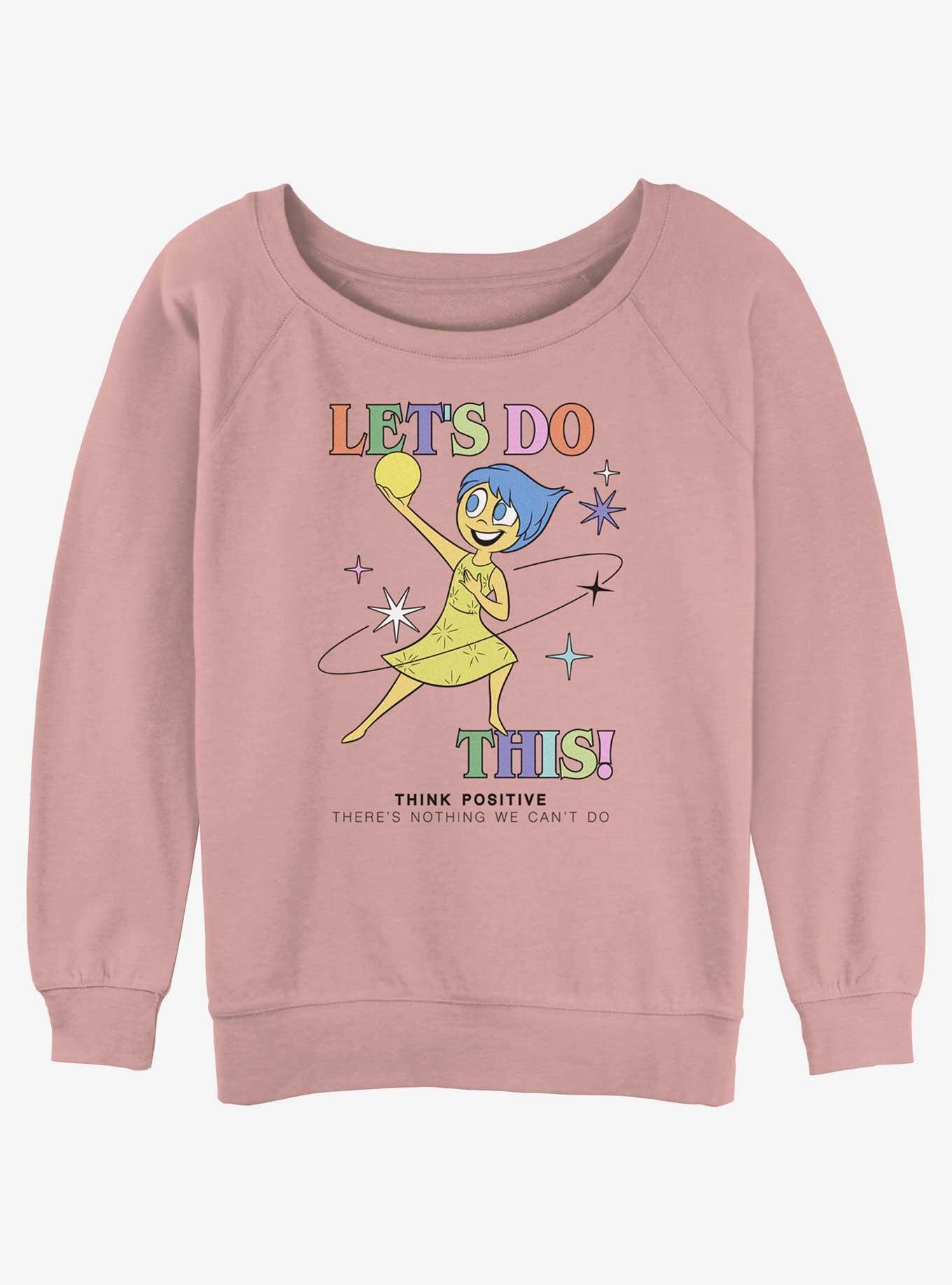 Disney Pixar Inside Out 2 Let's Do This Joy Girls Slouchy Sweatshirt, , hi-res