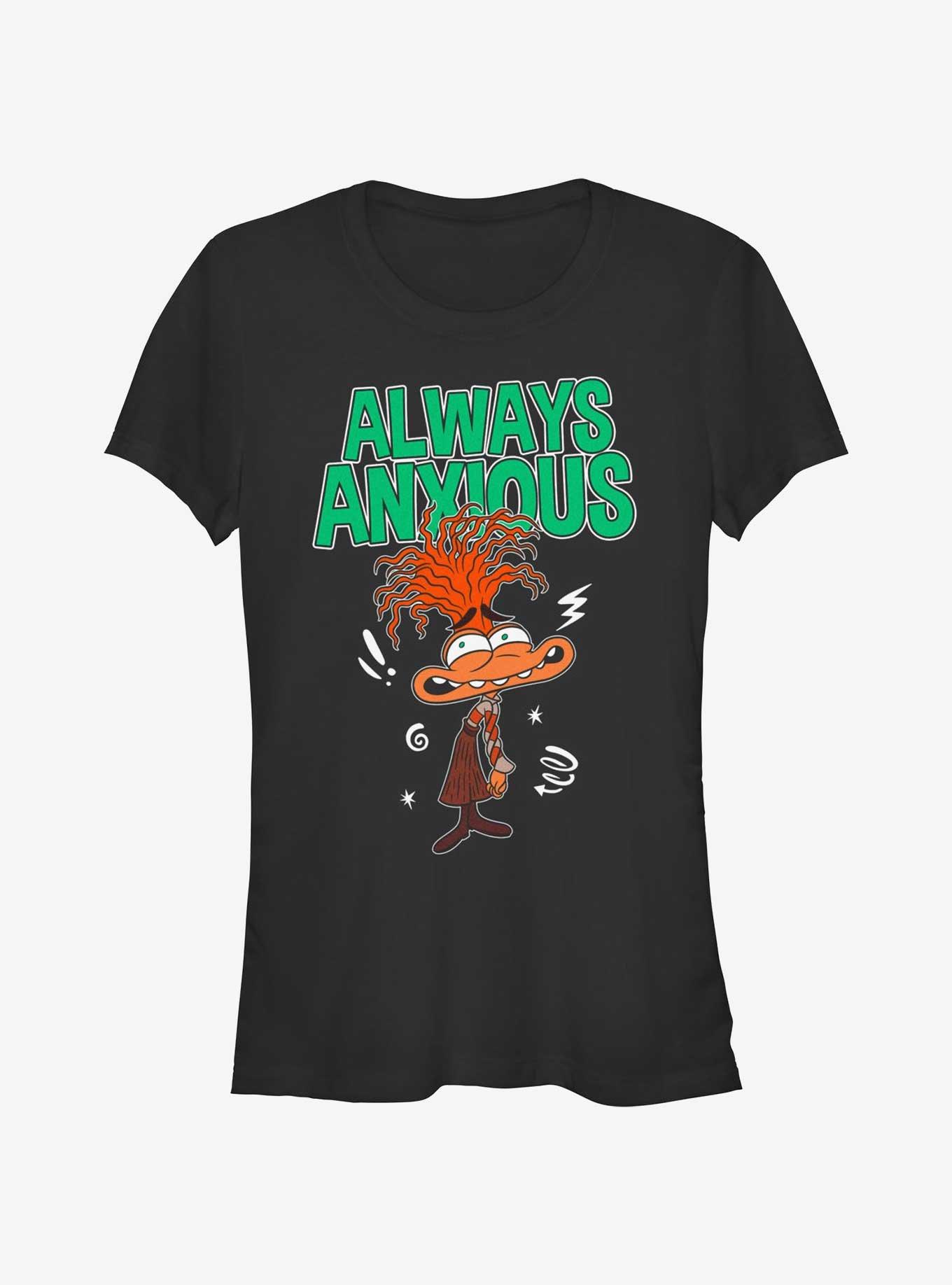 Disney Pixar Inside Out 2 Always Anxious Girls T-Shirt, BLACK, hi-res