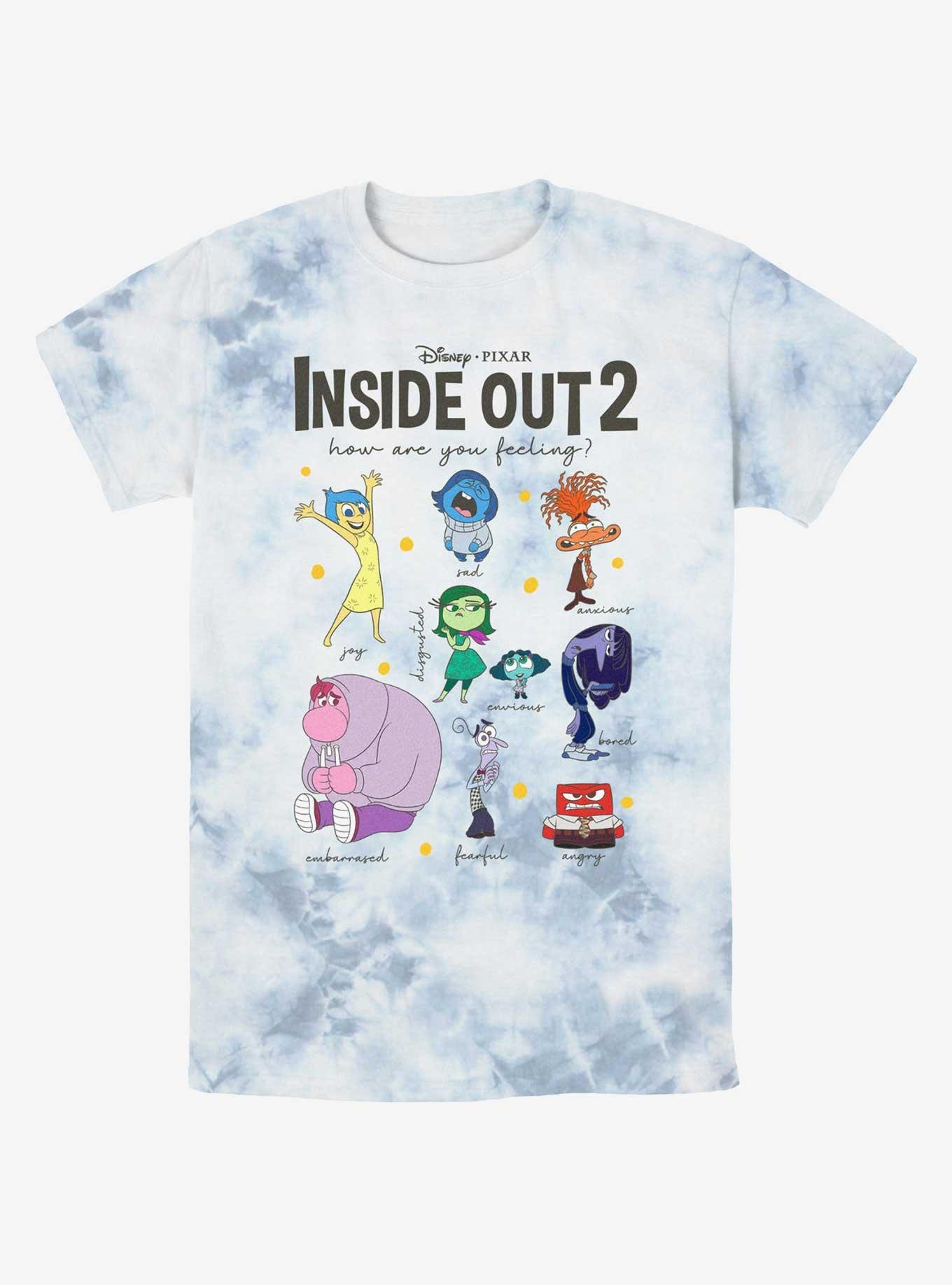 Disney Pixar Inside Out 2 Textbook Of Emotions Tie-Dye T-Shirt