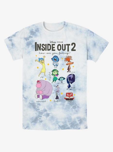 Disney Pixar Inside Out Textbook Of Emotions Tie-Dye T-Shirt