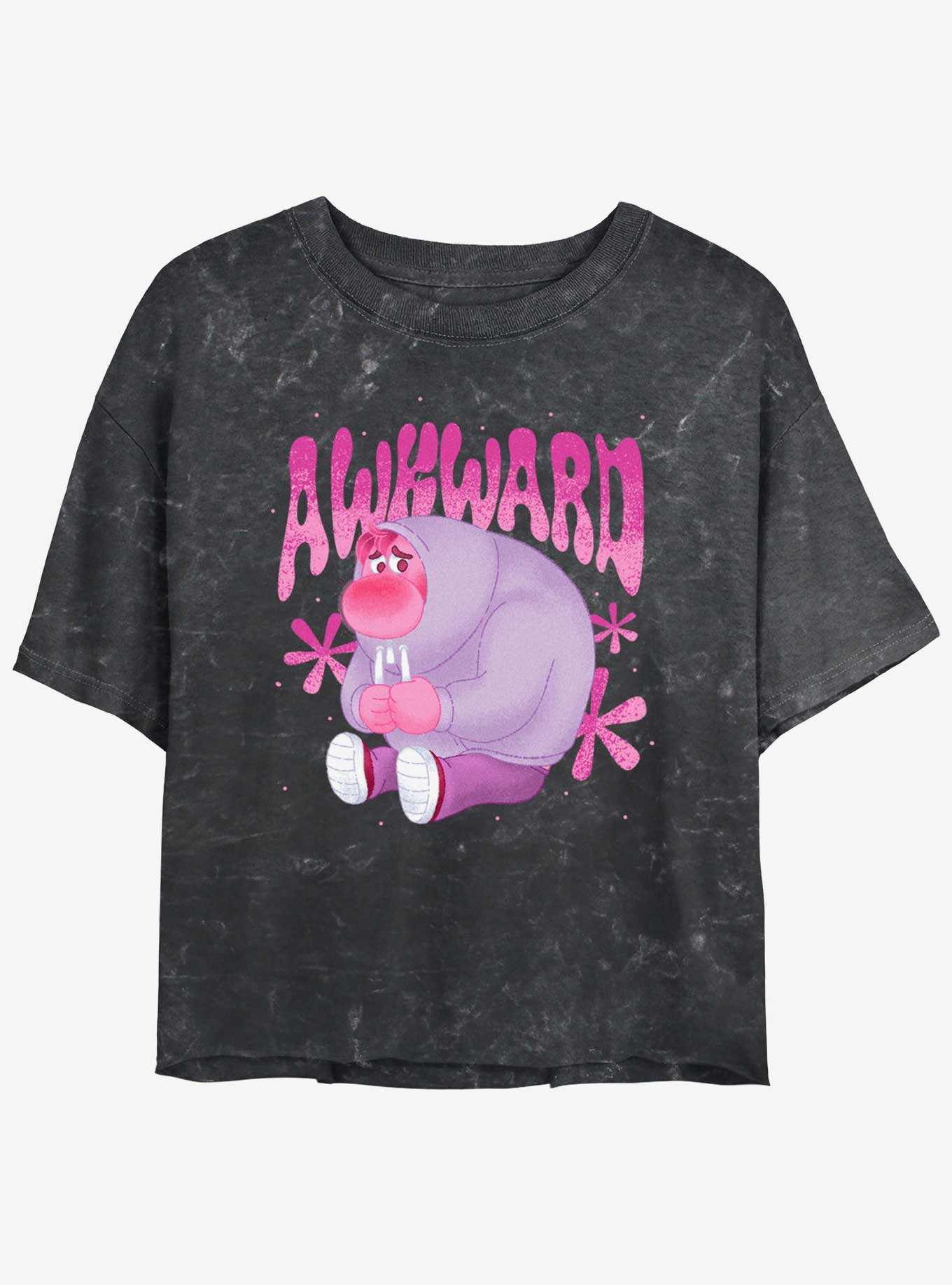 Disney Pixar Inside Out 2 Always Awkward Girls Mineral Wash Crop T-Shirt, , hi-res